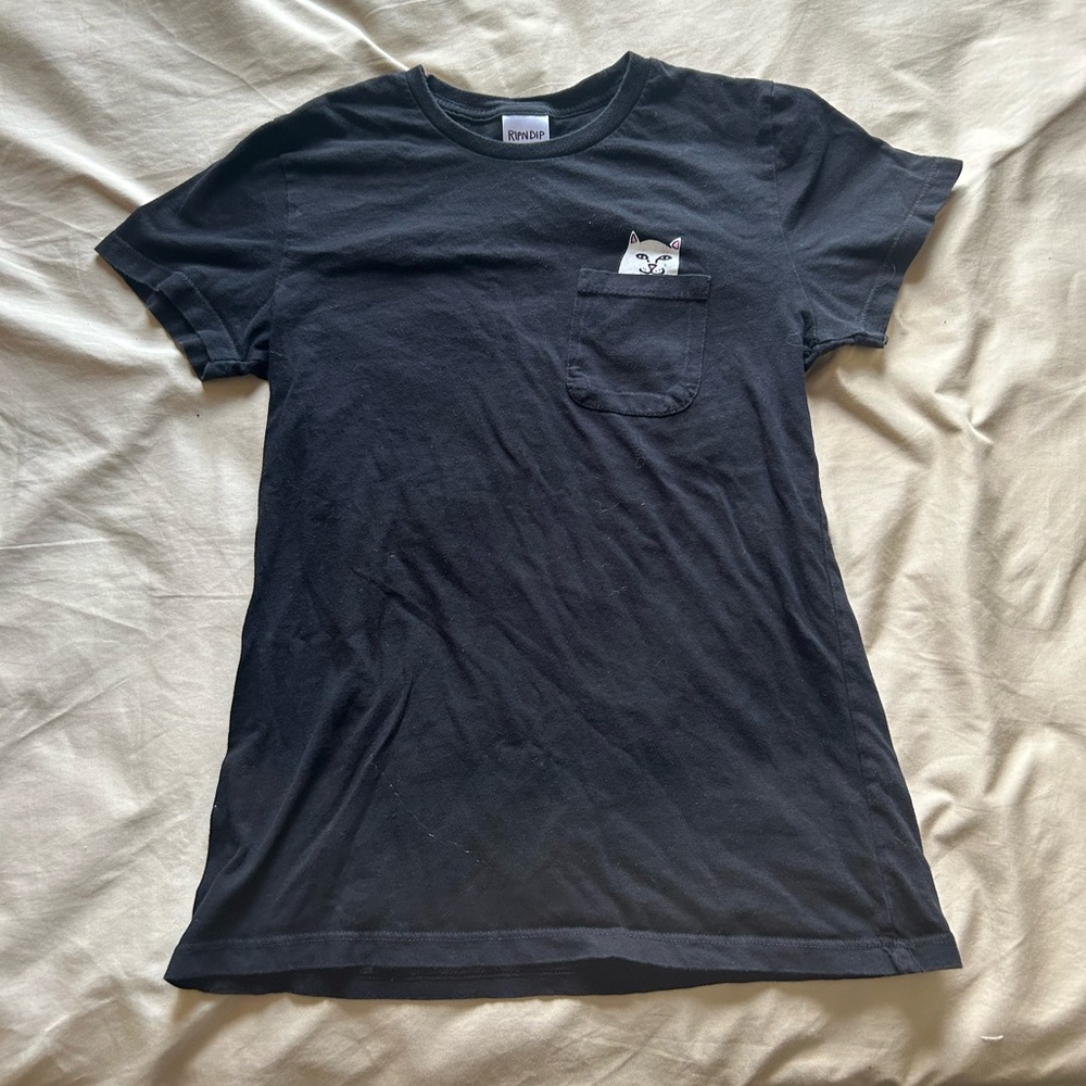 RipNDip funny cat pocket shirt